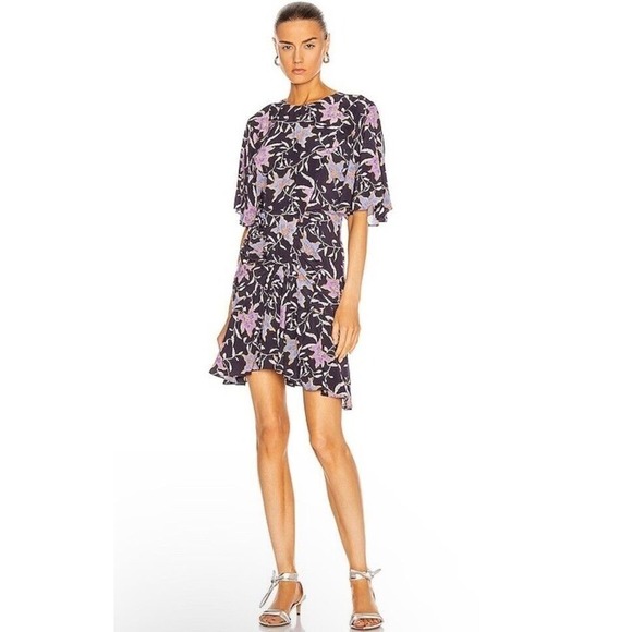 Isabel Marant Etoile Short Women's Osias Dress In Faded Night Size 38 EU 6 US - Picture 1 of 13